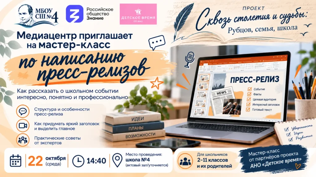 Медиацентр приглашает на мастер-класс по написанию пресс-релизов